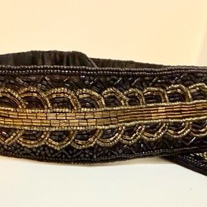 Gorgeous Beaded Belt. Retro Glamor. Cumberbund. Vintage. La Regal, Handmade.